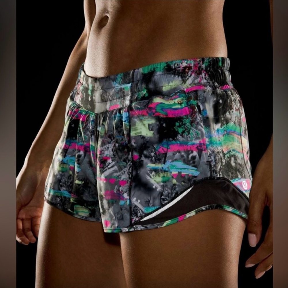 NWT Lululemon Athletica Gray and Pink Athletic Shorts